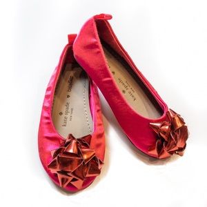 7 Kate Spade bow satin flats